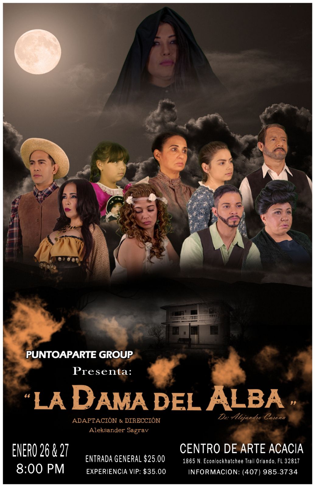 Central Florida emerging Hispanic theater! La Dama del Alba